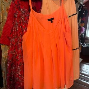 Women's Coral Spaghetti Strap Flowy Tank Top